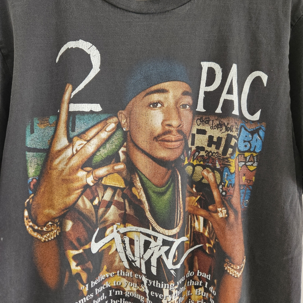 Vintage Tupac Shirt Mens Large Rap Hip Hop 2pac Y2K - Picture 2 of 8